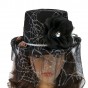 Шляпа Стимпанк Викторианская Готика черная с белым 11473