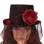 Шляпа Стимпанк Викторианская Готика черная с красным 11471
