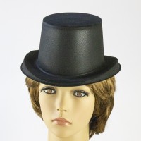 Шляпа детская Цилиндр Флок (черная)