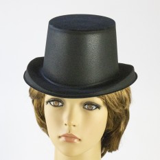 Шляпа детская Цилиндр Флок (черная)