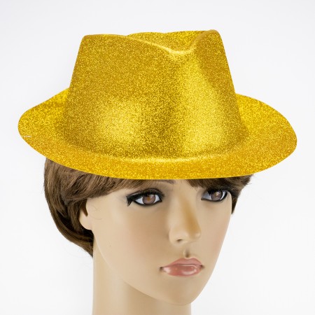 Шляпа детская Мафия блестящая (золото)