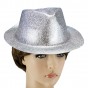 Шляпа детская Мафия блестящая (серебро)