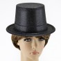 Шляпа детская Цилиндр блестящая (черная)