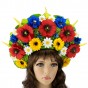 Украинский венок высокий на голову Марьяна (р. 56-60) 9344