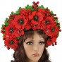 Український вінок високий на голову Стефанія 9352