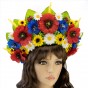 Украинский венок высокий на голову Марьяна (р. 56-60) 9344