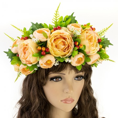 Український віночок об'ємний на голову на голову Ніжність Серпня 11036