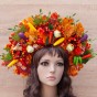 Украинский осенний венок высокий на голову Дары Осени 11693