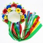 Украинский венок высокий с лентами на голову Марьяна (р. 54-60) 13697