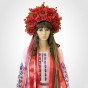 Украинский венок высокий с лентами на голову Стефания 13699