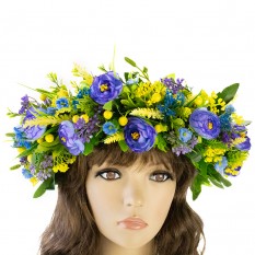 Украинский веночек объемный на голову Павлина 12619