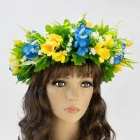 Український віночок об'ємний на голову на голову Живана 12887