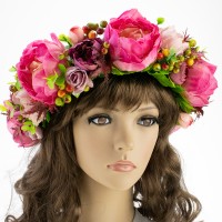 Украинский веночек объемный на голову Лана 13709