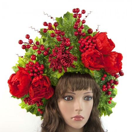 Український вінок високий на голову Влада 10897