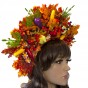 Украинский осенний венок высокий на голову Дары Осени 11693