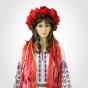 Украинский веночек объемный с лентами на голову Радмила 13704