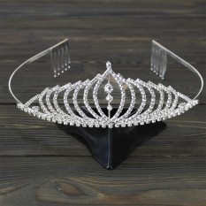 Диадема со стразами металлическая 13836