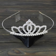 Диадема со стразами металлическая 13838