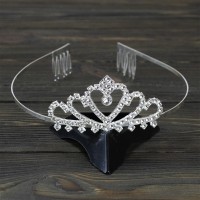 Диадема со стразами металлическая 13839