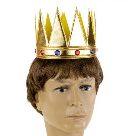Корона детская Самоцветы (золотая)