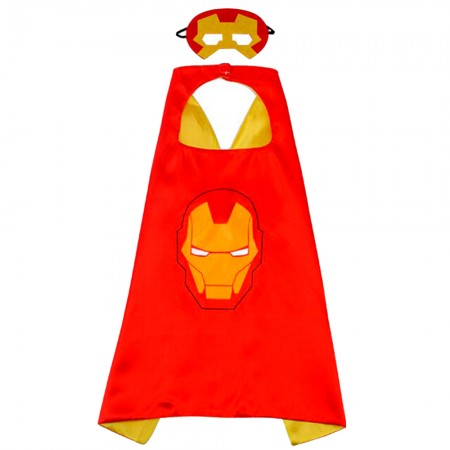 Маскарадний плащ із маскою Айрон Мен (червоний)