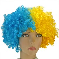Парик Кучерявый (желто-голубой)