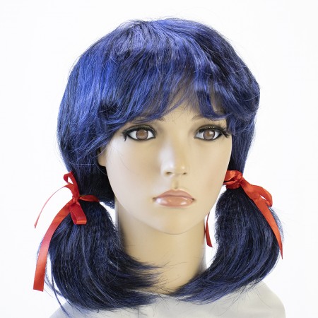 Парик Косплей Леди Баг (синий с черным)
