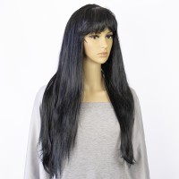 Парик Ровный длинный 80см (черный)