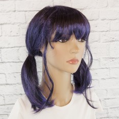 Перука Косплей Леді Баг (фіолетова з чорним)