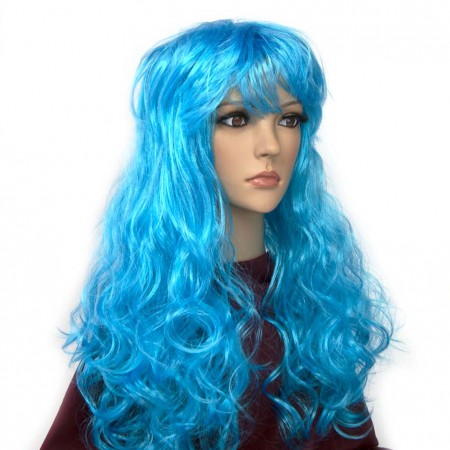 Парик Волнистый (голубой)