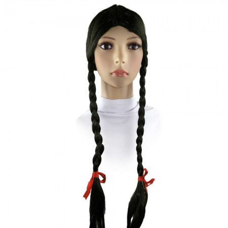 Парик Две Косы (черный)