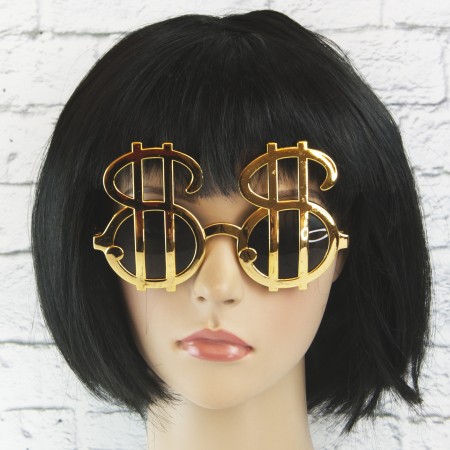 Очки Доллары (золотые)