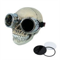 Окуляри Стимпанк Гогли Преміум (срібний металік) A04