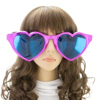 Окуляри Гігант Серце Металік (фуксія)