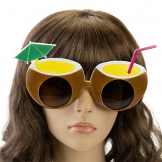 Очки Гавайские Кокосы Коктейль (коричневые)