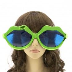 Очки Гигант Губы Металлик (зеленые)