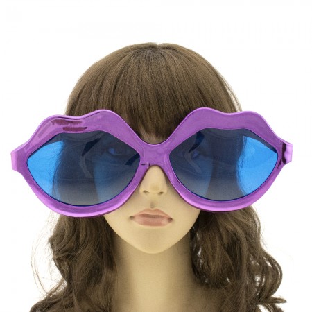 Очки Гигант Губы Металлик (фиолетовые)