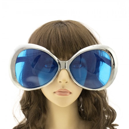 Очки Гигант круглые Металлик (серебряные)