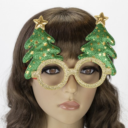 Окуляри Новорічні Ялинки (зелені)