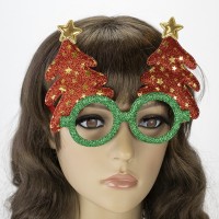 Окуляри Новорічні Ялинки (червоні)