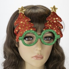 Очки Новогодние Елочки (красные)