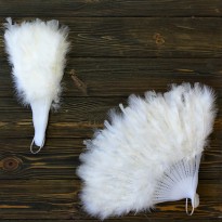 Веер перо (белый)