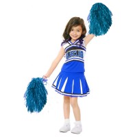 Помпоны для чирлидинга с ручками уп. 2 шт (голубые)