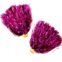 Помпоны для чирлидинга с кольцами для пальцев уп. 2 шт (фуксия)