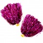 Помпоны для чирлидинга с кольцами для пальцев уп. 2 шт (фуксия)