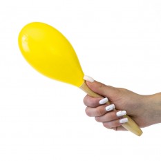 Деревянные Маракасы для танцев 27см (желтые) (1шт)