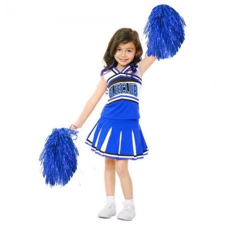 Помпоны для чирлидинга с ручками уп. 2 шт (синие)