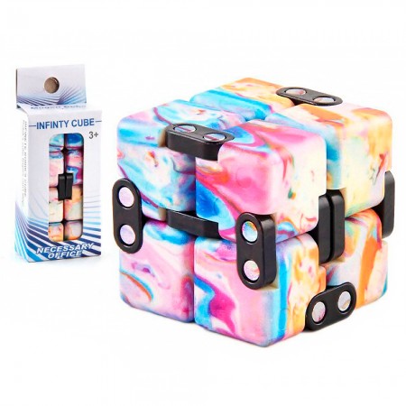 Кубик антистресс Infinity Cube радужный (голубой с розовым)