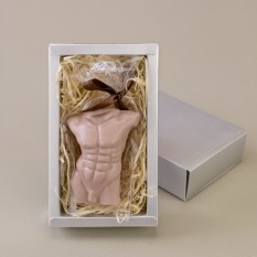 Оригинальный подарочный торс Мужской из мыла 120г 12651 (кофейный)