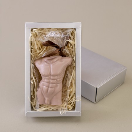 Оригинальный подарочный торс Мужской из мыла 120г 12651 (кофейный)